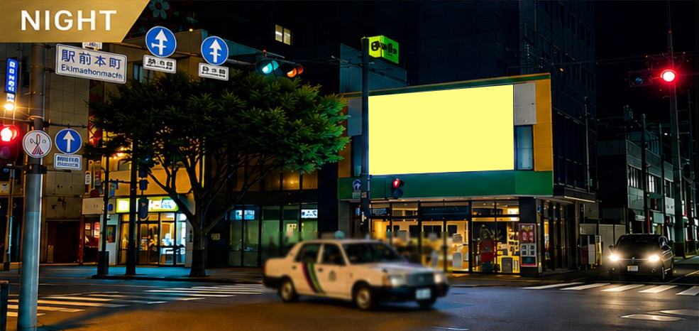 別府駅前交差点大型LEDビジョン