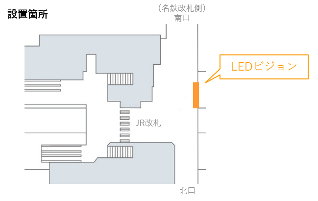 刈谷駅 南北連絡通路LEDビジョン