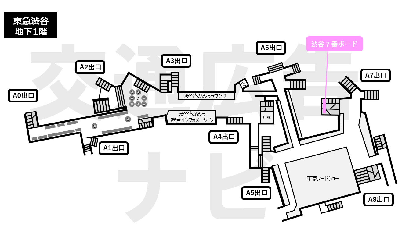 東急渋谷7番ボード位置図