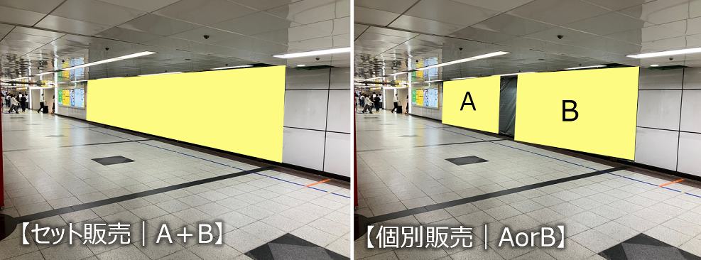 地下鉄名古屋駅 パノラマツインボード