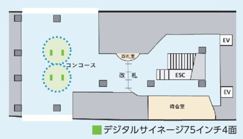 JR松山駅 J・ADビジョン位置図