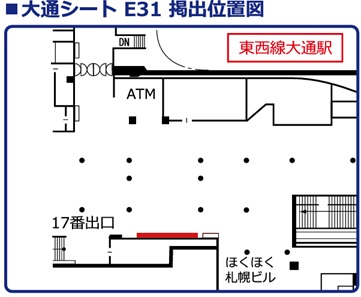 大通駅大通シート位置図
