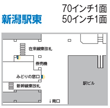 新潟駅 J・ADビジョン位置図