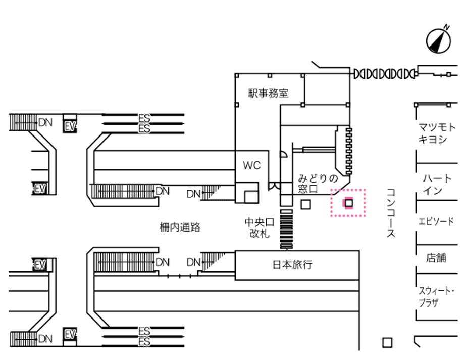 JR高槻駅 デジタルサイネージ位置図