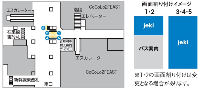 新潟駅 J・ADビジョン位置図