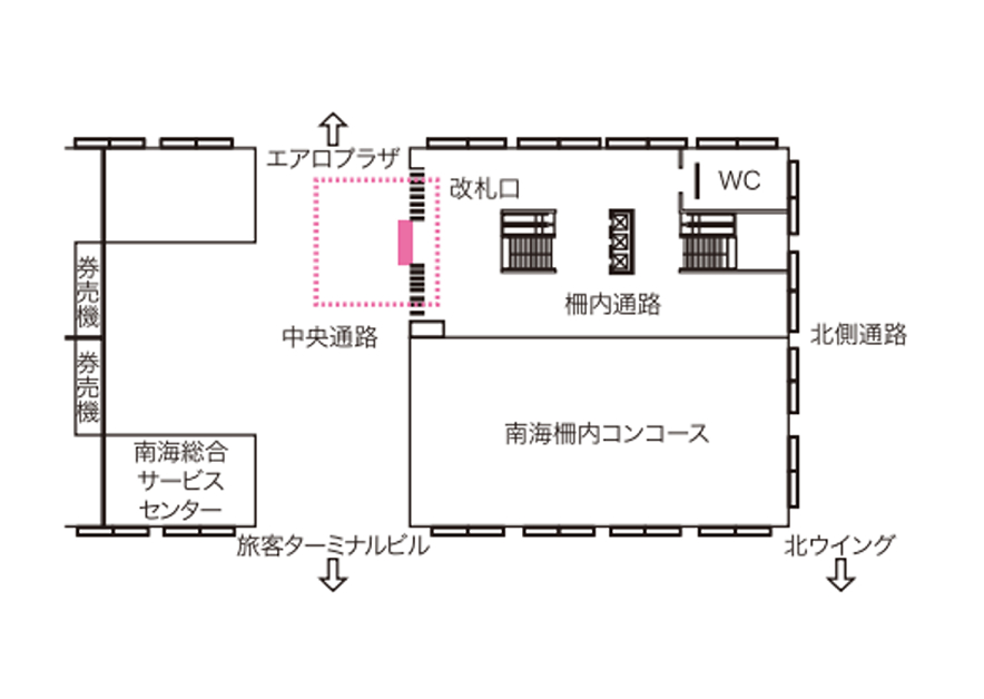 関西空港駅 デジタルサイネージ位置図