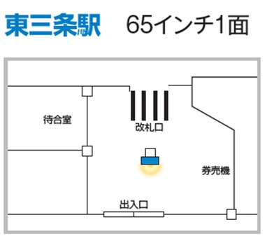 東三条駅 J・ADビジョン位置図