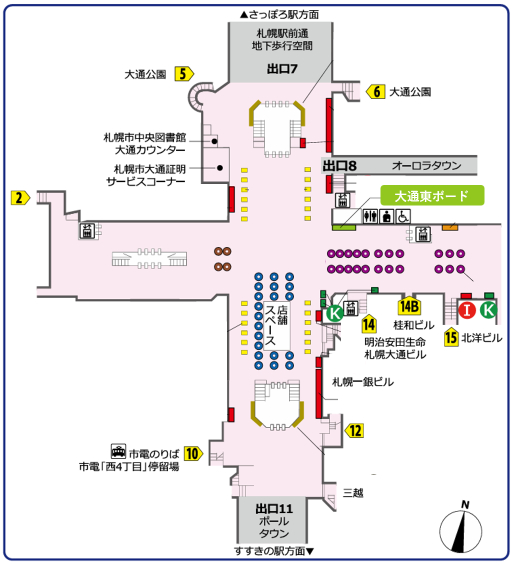 大通東ボード位置図
