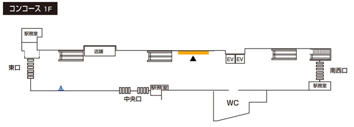 小田急下北沢駅SHIMOKITA VISION掲出位置図