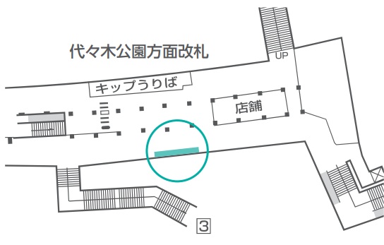東京メトロ 明治神宮前〈原宿〉駅プレミアムセット位置図