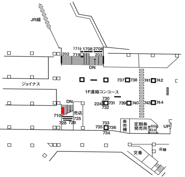 SOTETSU Yokohama Gate Wall掲出位置図