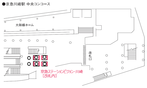 京急ステーションビジョン川崎掲出位置図