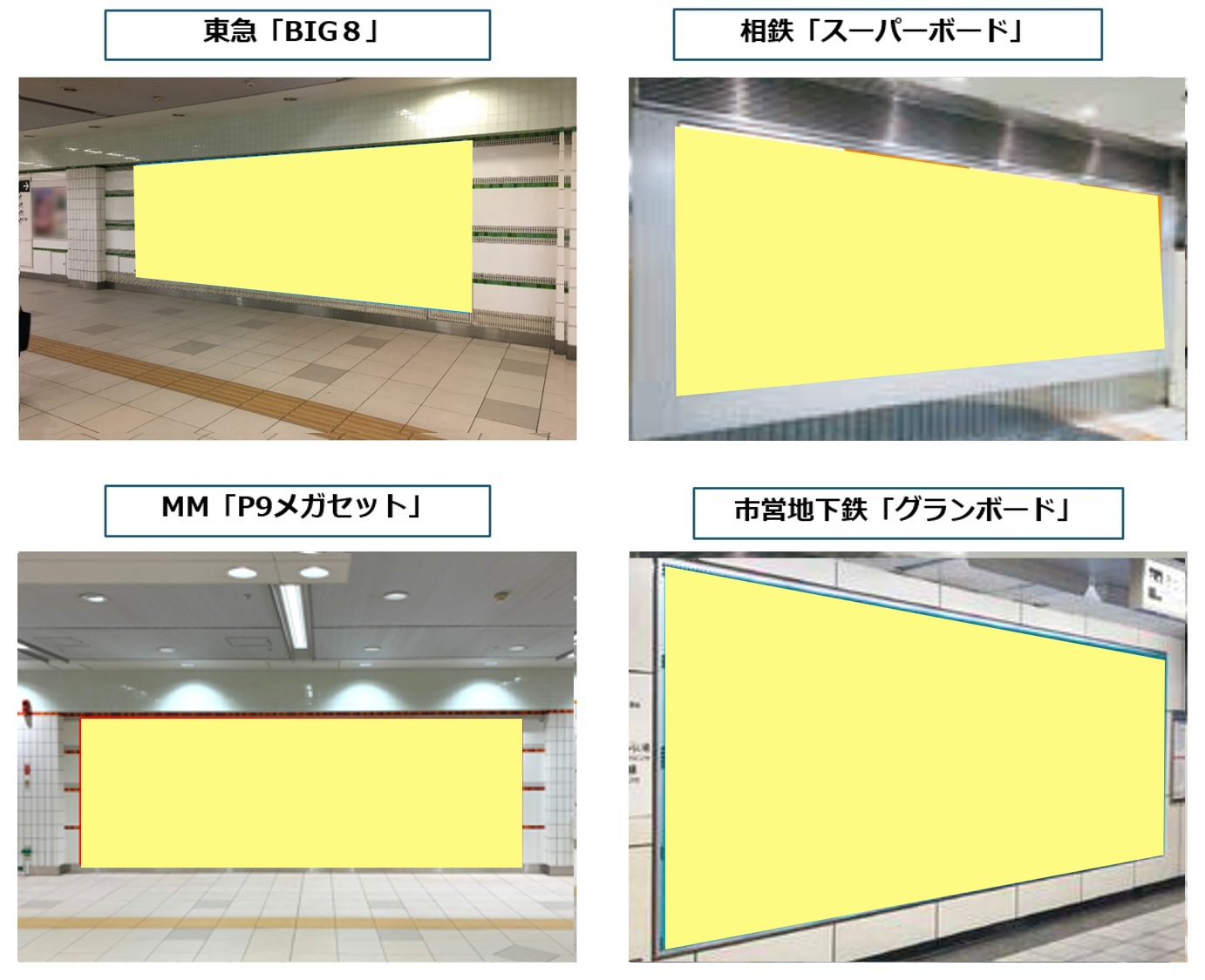 横浜駅大型ポスター 4社横断企画『Yokohama Bridge Board』