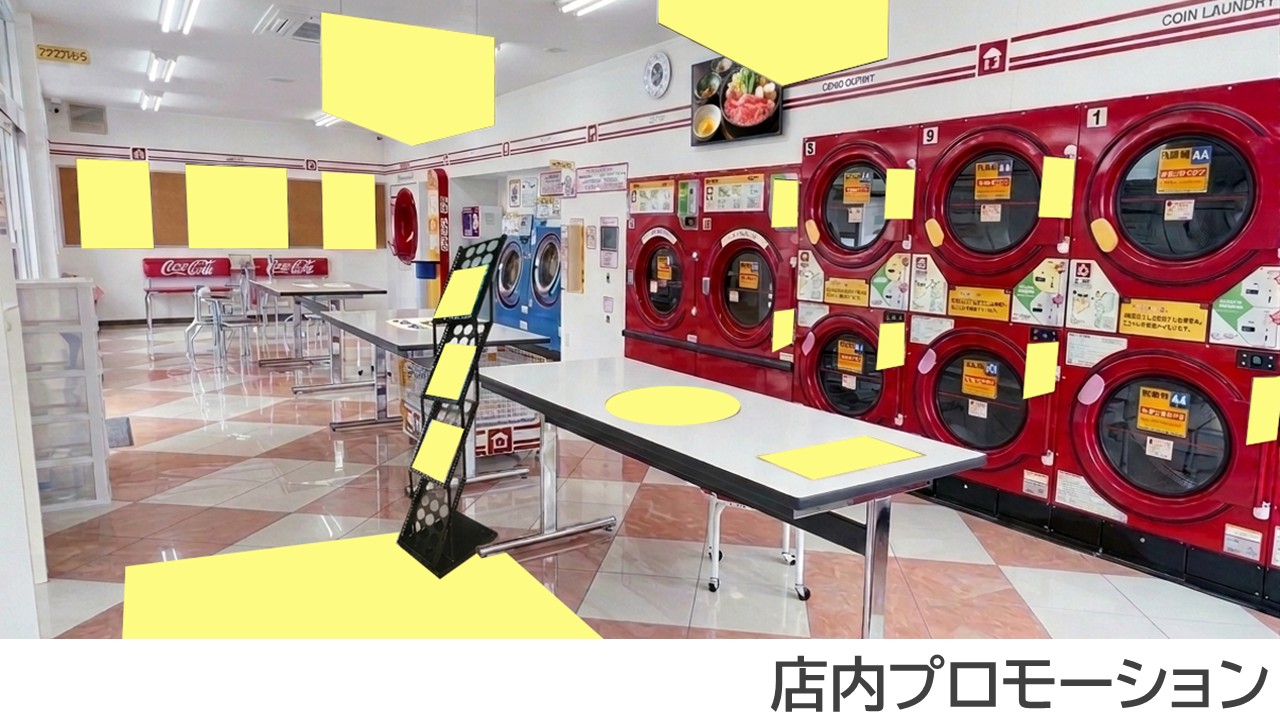 WASHハウスの店内プロモーション