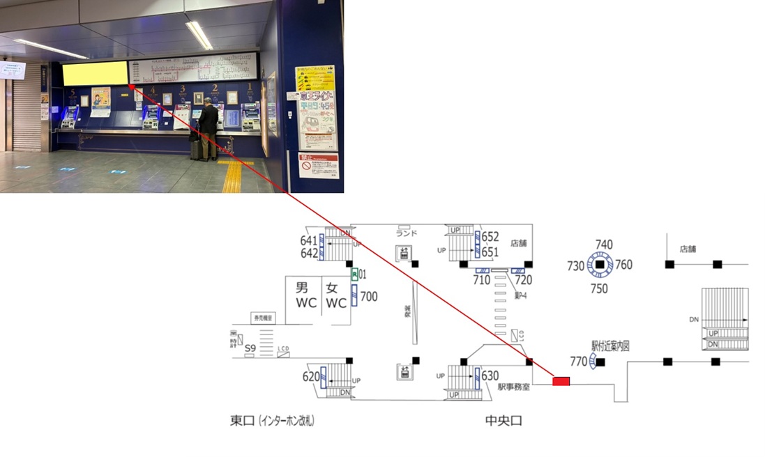 券売機上シート広告