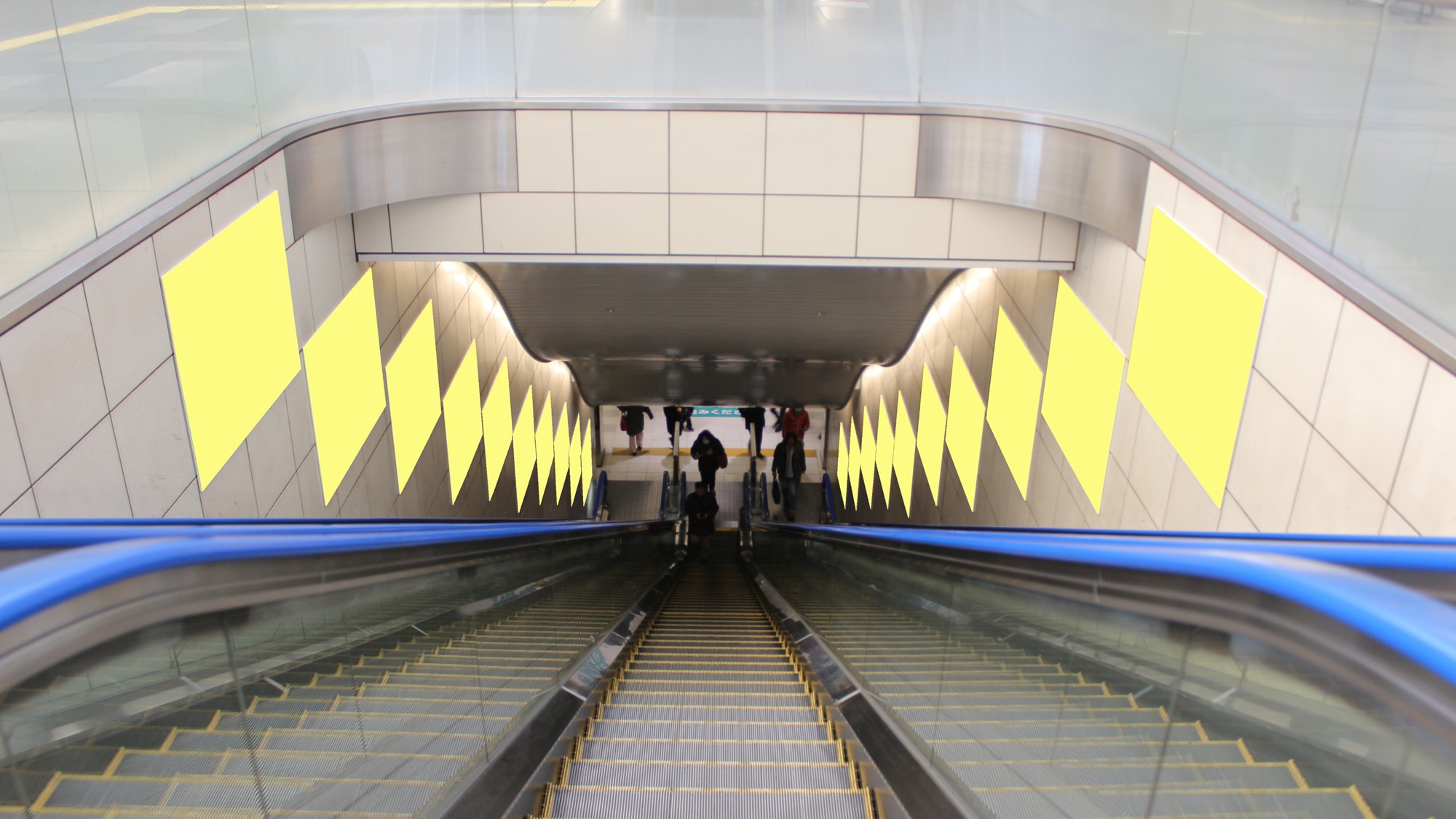 りんかい線国際展示場駅の集中貼り広告の掲出イメージ