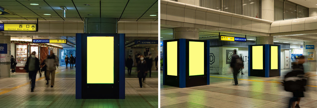 柏駅東西自由通路 デジタルサイネージ