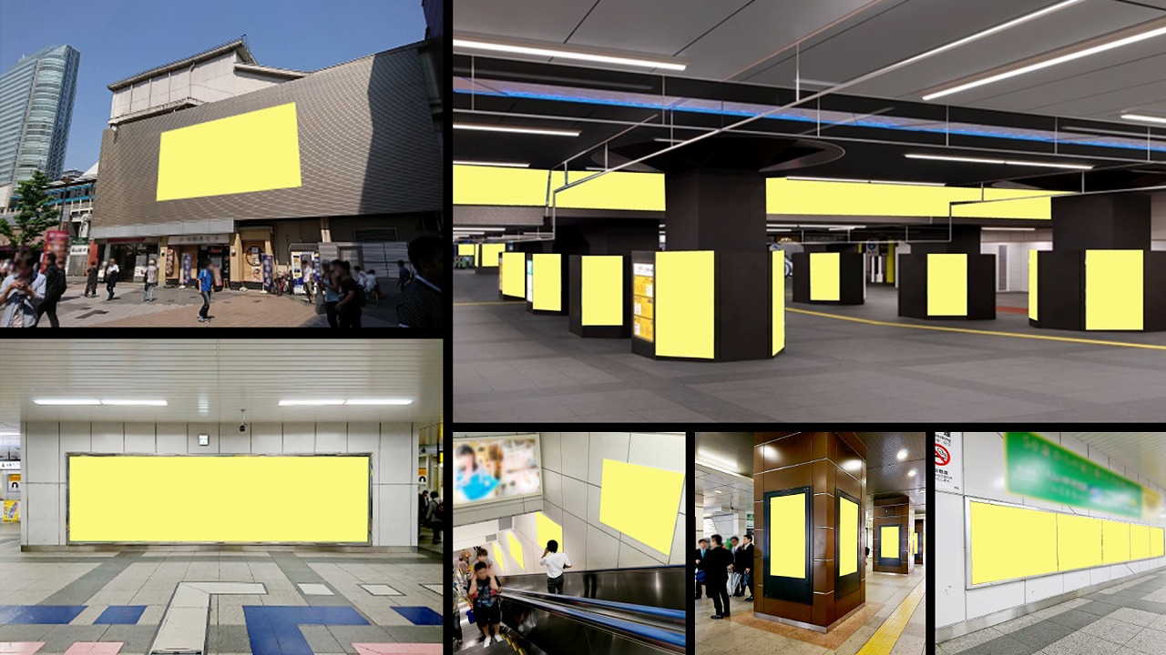 秋葉原駅広告ラインナップイメージ